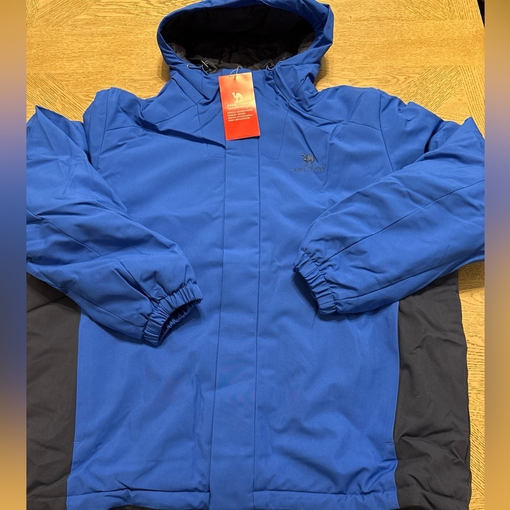 Camel Crown Men's Waterproof Ski Jacket, Dark Blue, XL - NEW!